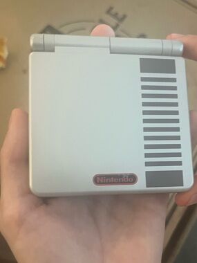 Nintendo Silver & Black Clamshell Handheld Console